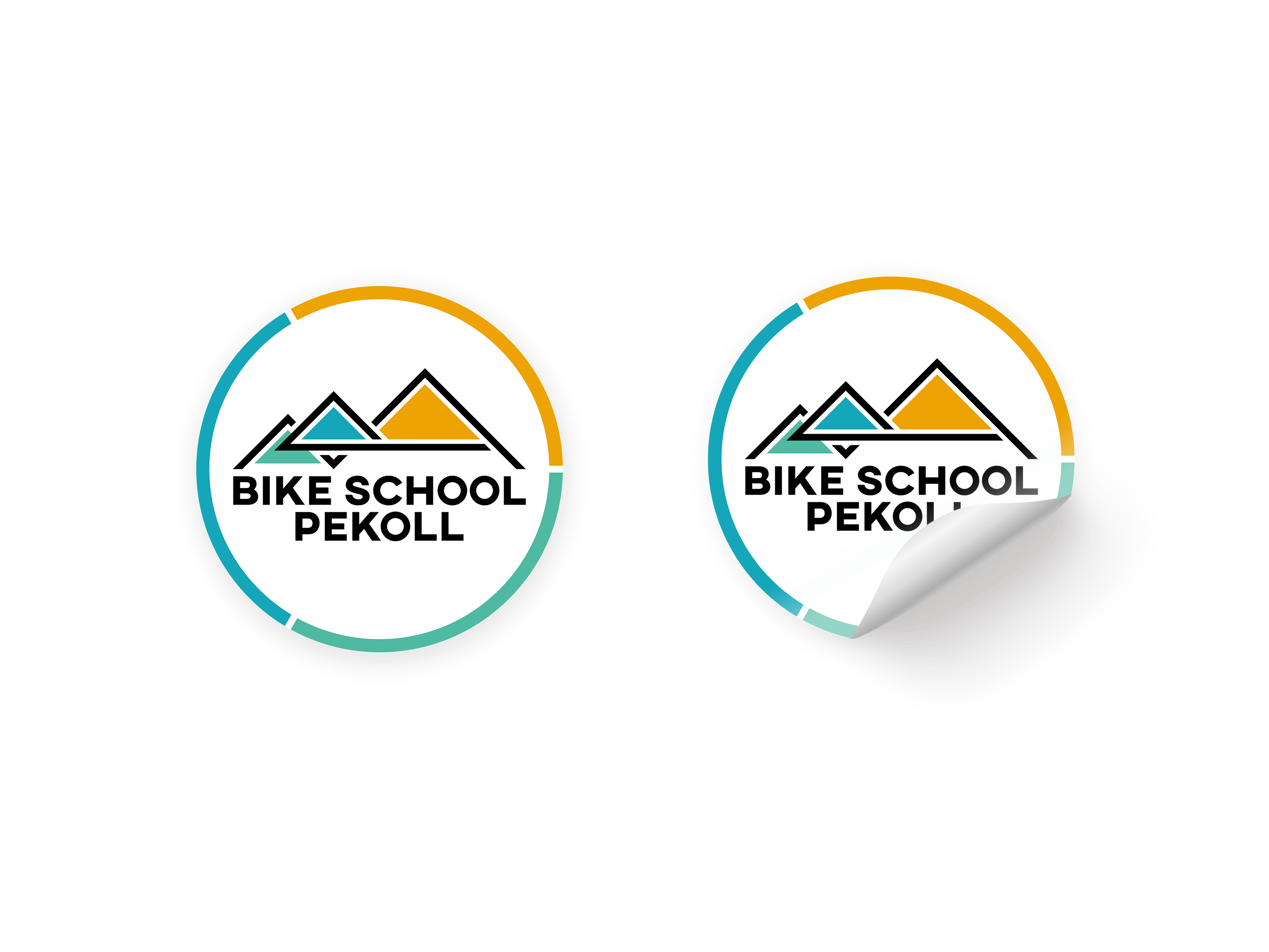 BIKE SCHOOL PEKOLL Corporate Identity Sticker JDSdesign