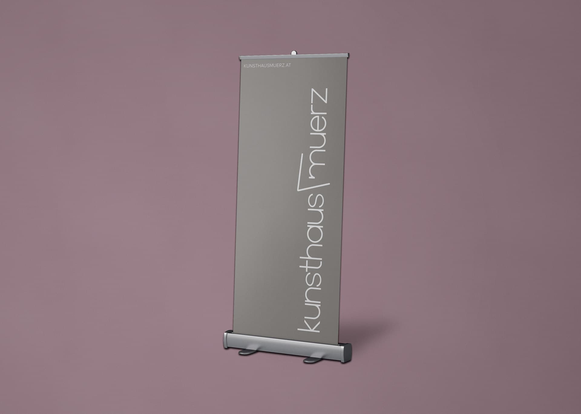 kunsthaus muerz Corporate Identity Roll Up JDSdesign