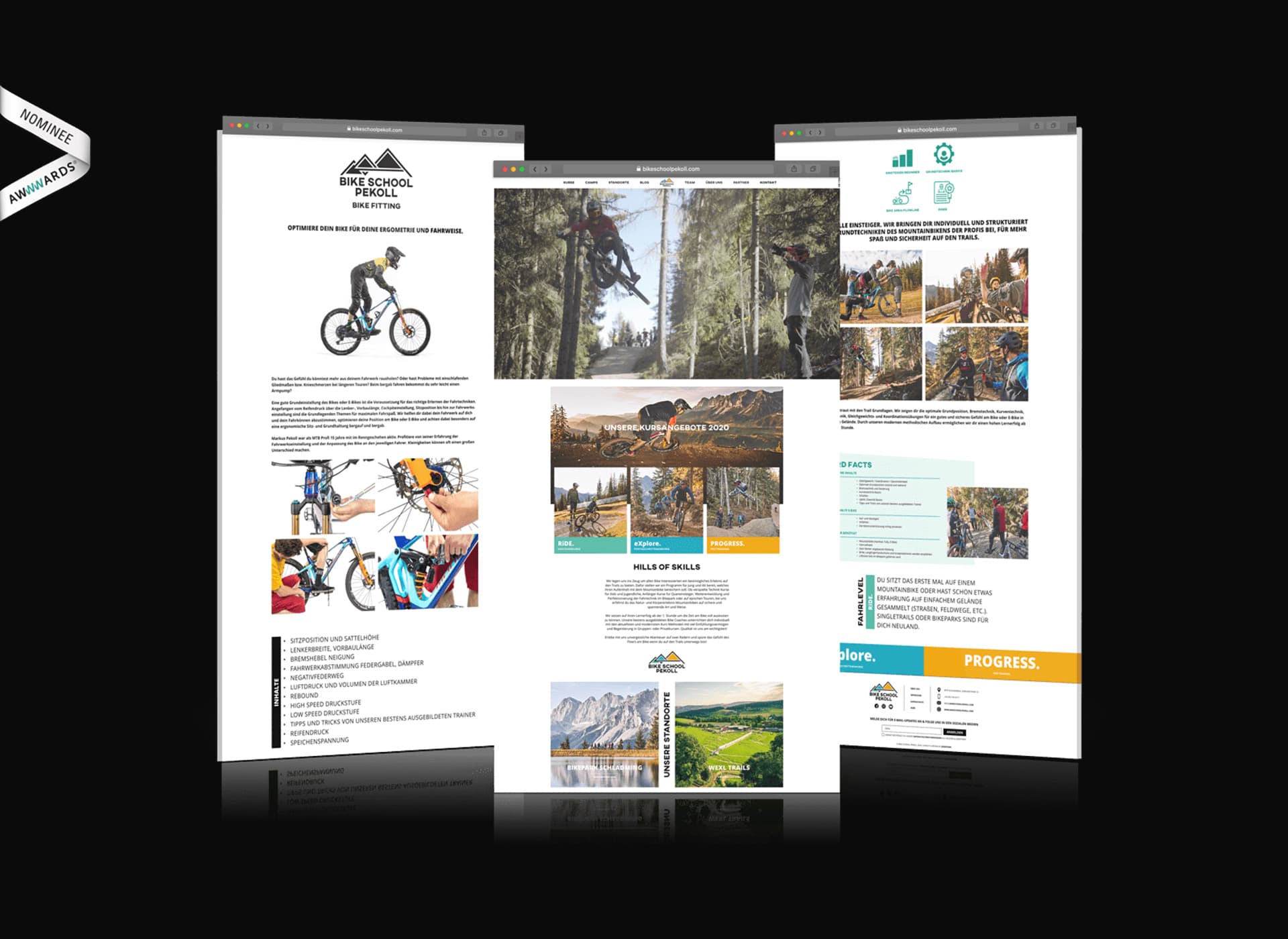 BIKE SCHOOL PEKOLL Webdesign JDSdesign